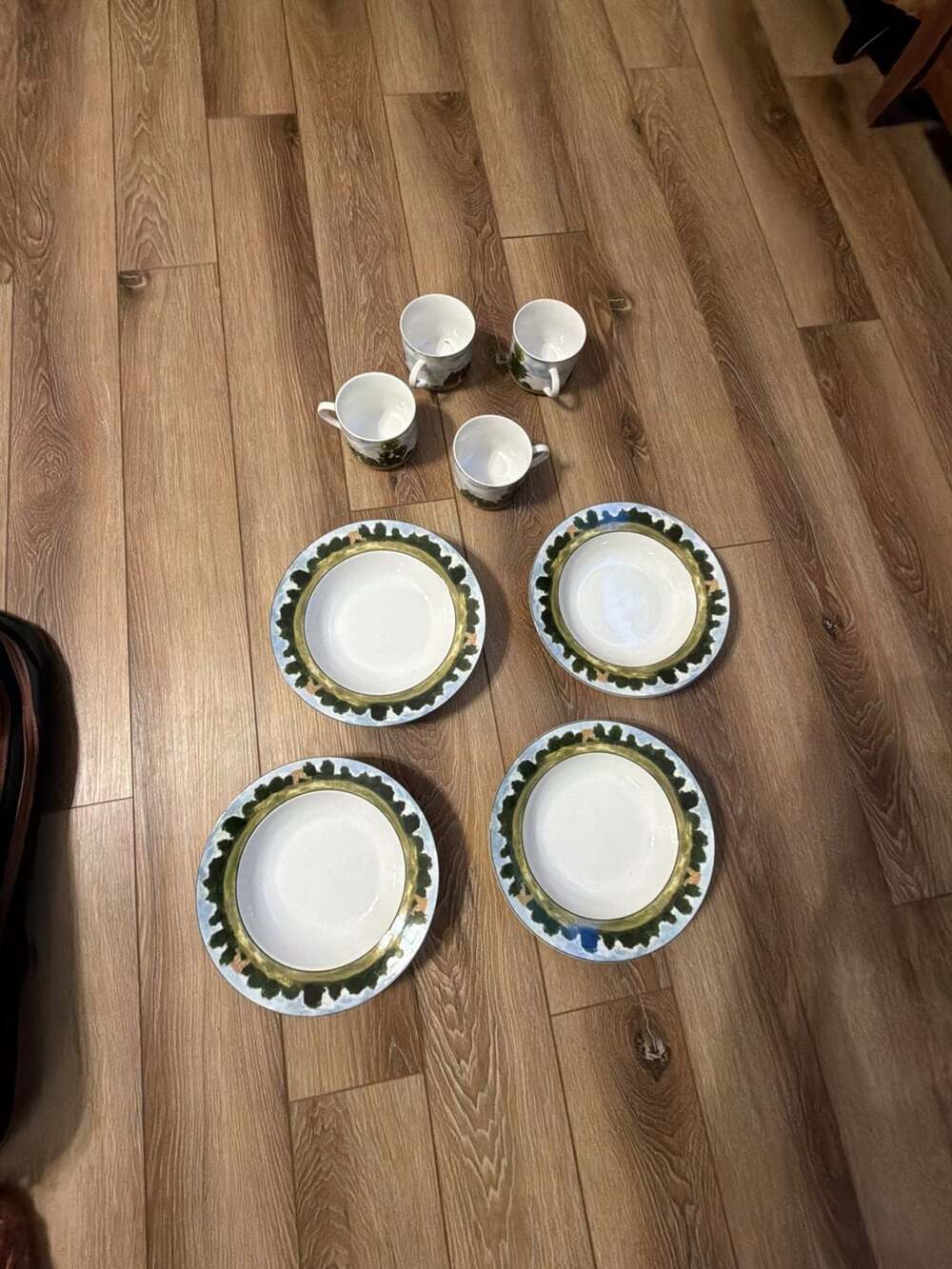 American Atelier Monet 5151 Porcelain 4-Piece Bowl and 4-Piece Cup Set